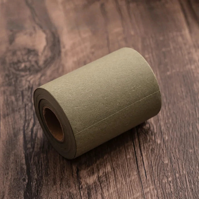 Vintage Wooden Hanging Note Board with Kraft Paper Roll